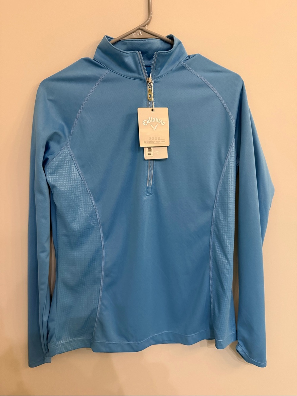 NWT Women’s Azure Blue Half-Zip Performance Golf Pullover